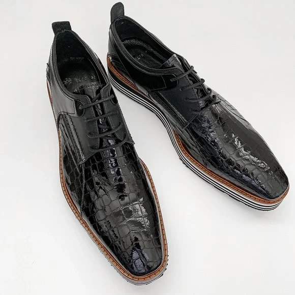 Scarpetto | Shoes | Black Antique Bordeaux Leather Dress  display picture 2